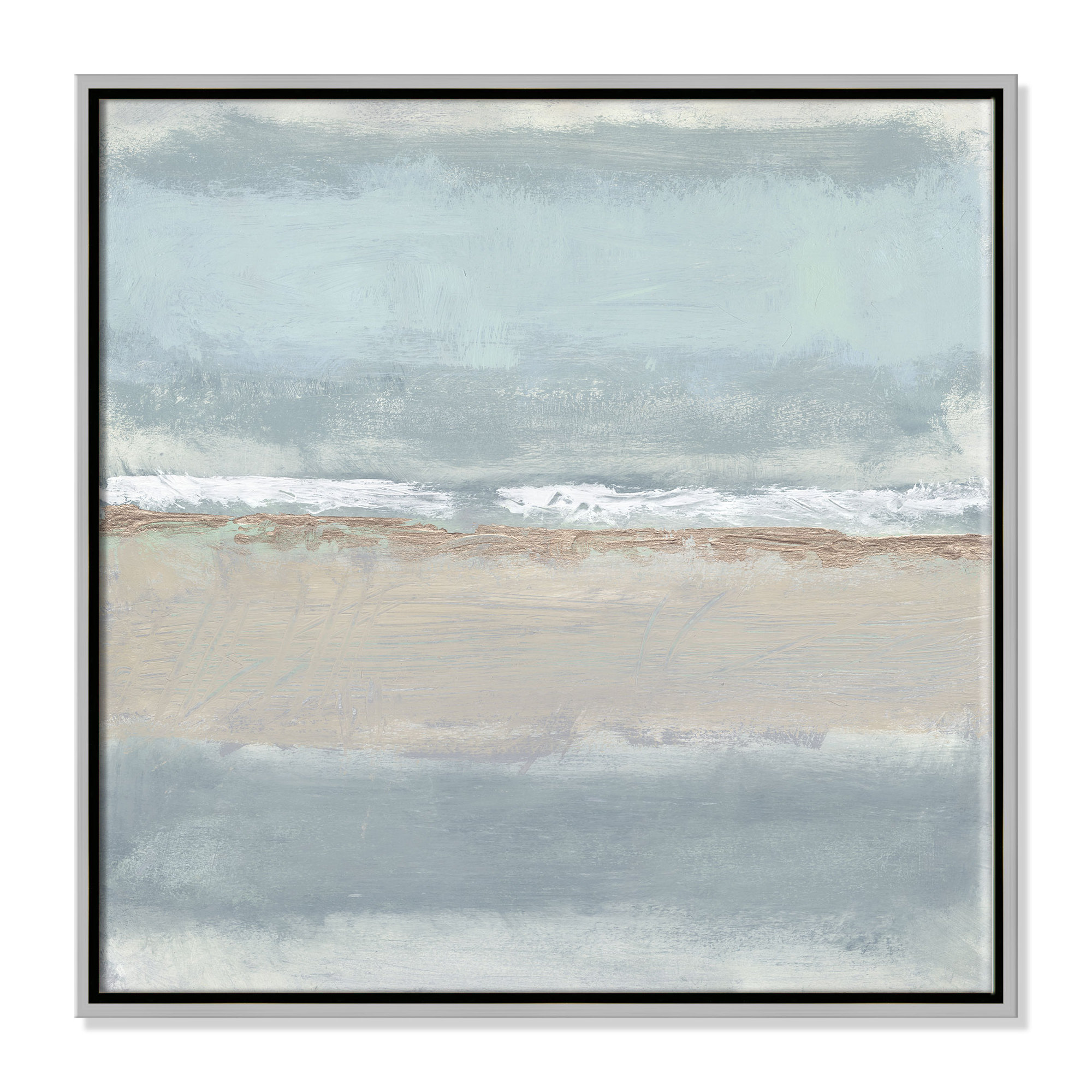 Serenity 1 by Filippo Ioco, Silver , 24" H x 24" W x 2" D