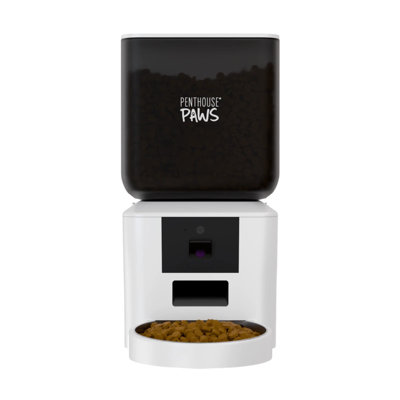 Penthouse Paws Smart Maxx HD Automatic Cat & Dog Feeder with Wi-Fi Camera, 7L, App Control & Voice Recorder, White