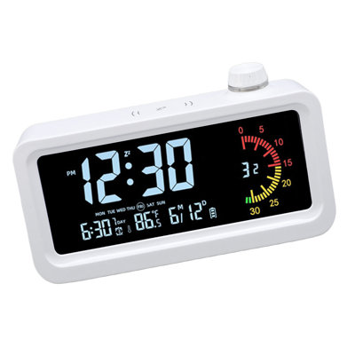 Electronic Alarm Clock Color Screen Built in Timer Temperature Date Display 12 24 Hour Digital
