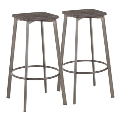 Tabouret de bar carré carré Clara