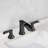 Waterfall 8 In. Widespread Double Handle Stainless Steel Bathroom Faucet-103539547