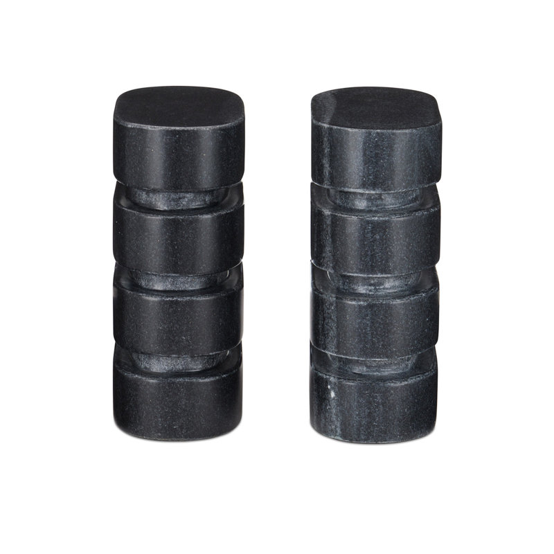 Bheslana Marble Black Object Set Of 2