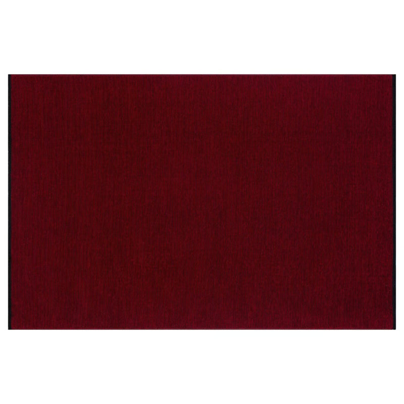 Tapis de couleur bourgogne biologique antiallergique sans motif et non tissé à la machine, Rectangle 2 pi 7 po x 4 pi 11 po