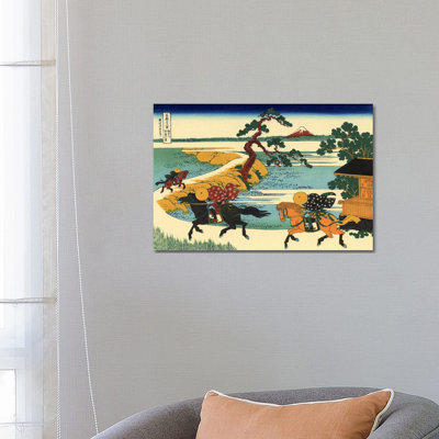 Barrier Town on the Sumida River (Sumidagawa Sekiya no sato) by Katsushika Hokusai - 1 Piece Wrapped Canvas Painting