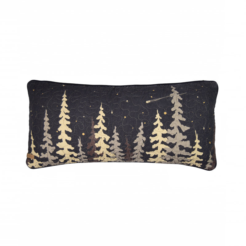 Moonlit Cabin Rectangular Cotton Decorative Pillow