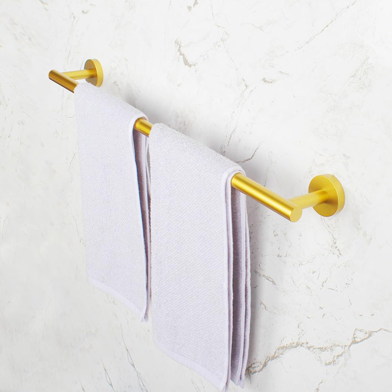 Porte-serviettes mural moderne en acier inoxydable de 30 pouces pour salle de bain, Doré