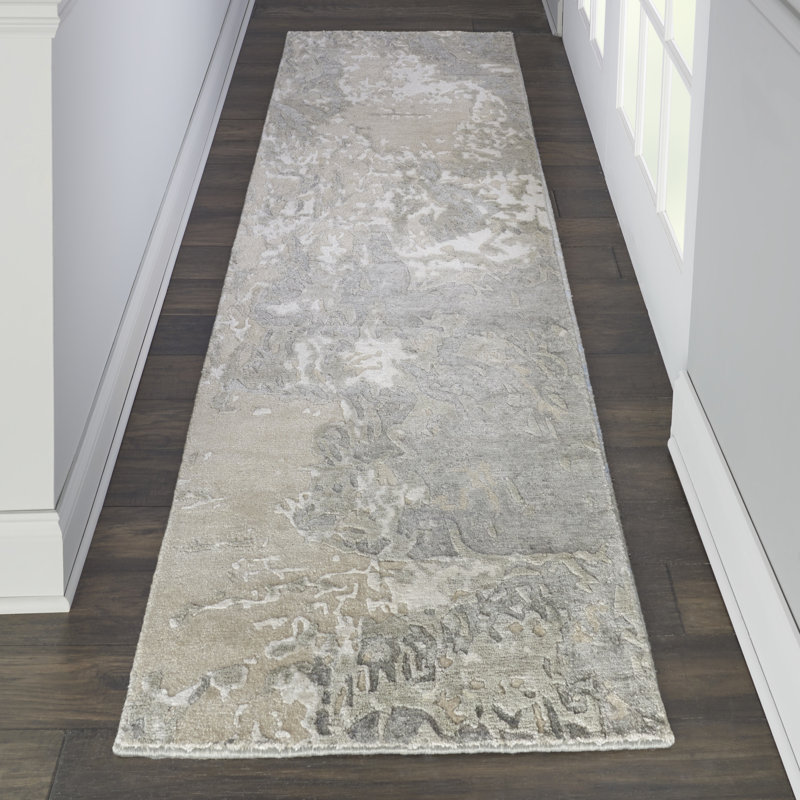 Nourison Tinita 2'3" x 8' Sand Modern Indoor Rug, Runner 2'3" x 8'