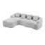 Canapé modulaire en L 104,7 po avec méridienne incurvée à compression pleine taille 104,7 po et canapé en chenille modulaire confortable pour appartement et salon. Sans assemblage-767936454