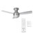  Brushed Nickel 44" Flush Mount Outdoor/Indoor Smart Ceiling Fan with Remote Control, Works With Google Assistant, Amazon Alexa and IOS/Android Mobile APP, 3000K Color Temperature -48461474-48461475