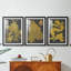 Trees & Leaves I  -Custom Framed  Premium Print W Matt - 3 Pieces-2127867714