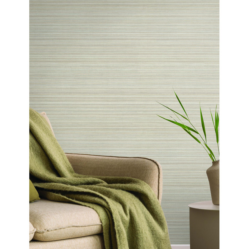 Striped Vinyl Wallpaper Roll, Haze