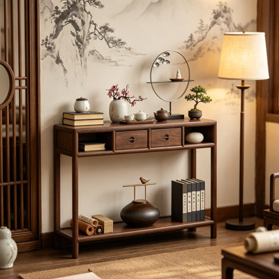 New Chinese Style Solid Wood Console Table