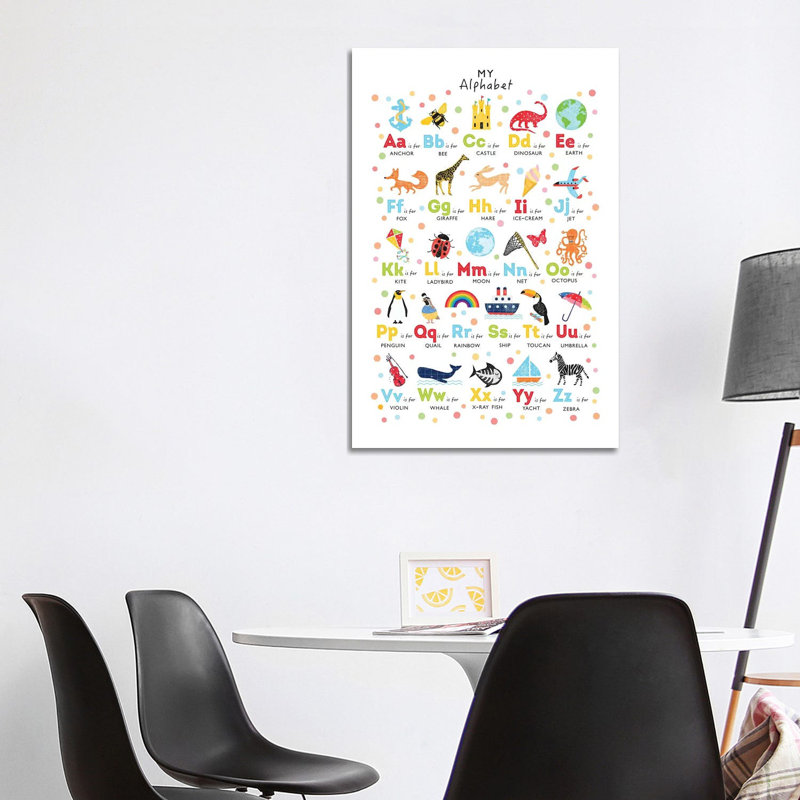 Bright Alphabet - Wrapped Canvas Print, 101.6 cm H x 66.04 cm W x 1.91 cm D