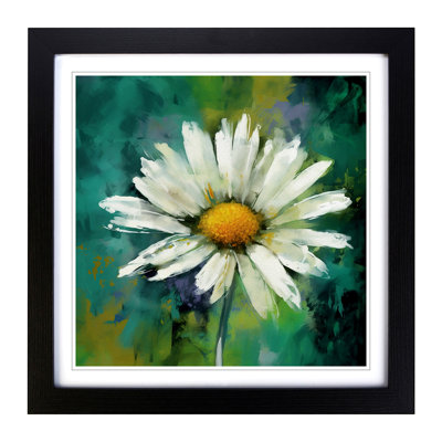 Daisy Abstract Expressionism - Framed Print