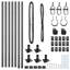 Vidaxl Fence Posts With Base Plates 7 Pcs Diameter32mm Galvanised Steel-114618566-114618562