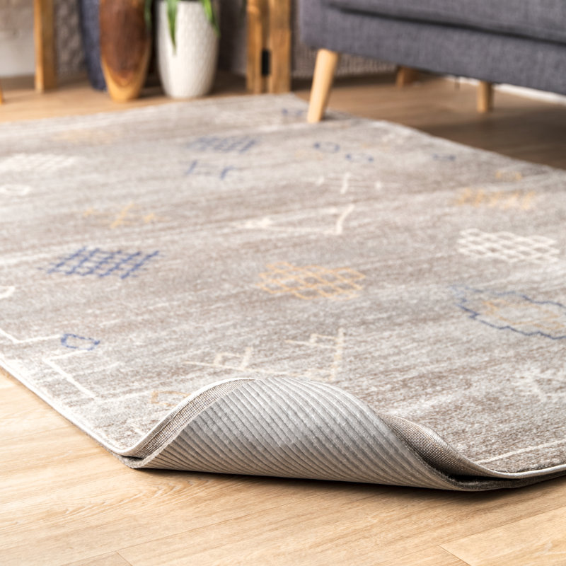 Union Rustic Gavin Luxury Vinyl Plank Safe Rug Pad, Rectangle 12' x 15'