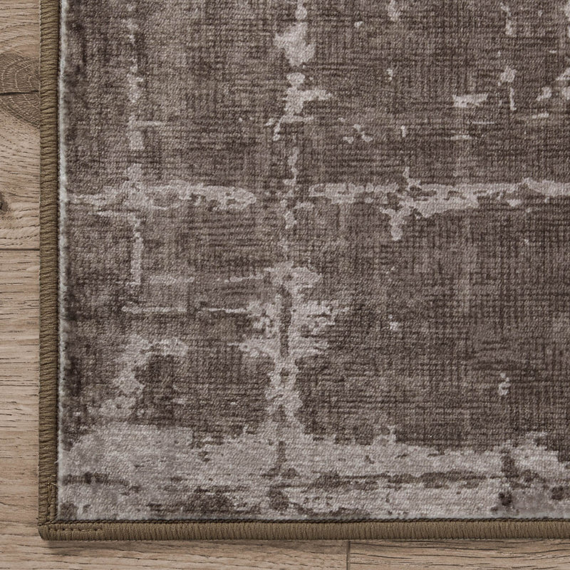 Dream Mink Theo Printed Rug Sets, 24" x 72"/24" x 48", Brown