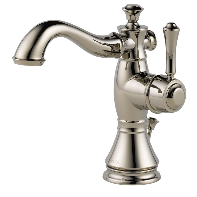Robinet de salle de bain monotrou avec ensemble de bonde Cassidy™, Nickel poli brillant
