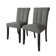 Black Wooden Dining Chair With Linen Cover