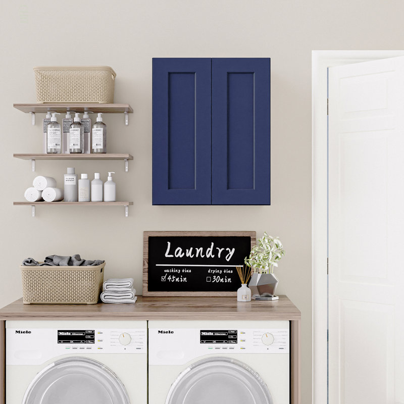 Armoire murale Shaker, Blue, 30" H x 24" W x 12" D