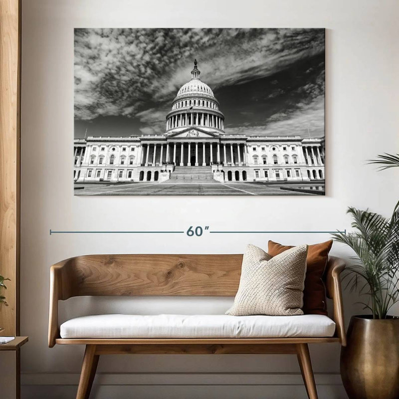 Capitole des États-Unis, H 34 po x l 51 po