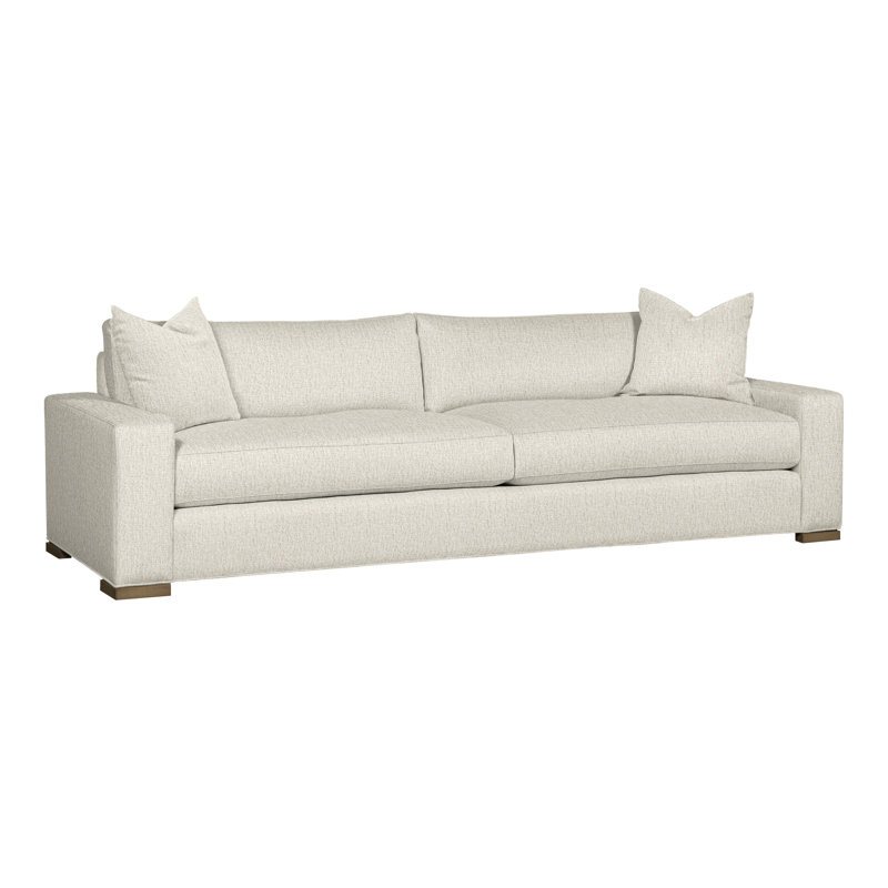 Paxton 109" Two Seat Extended Sofa, Nomad Snow Crypton® Chenille, Hampton