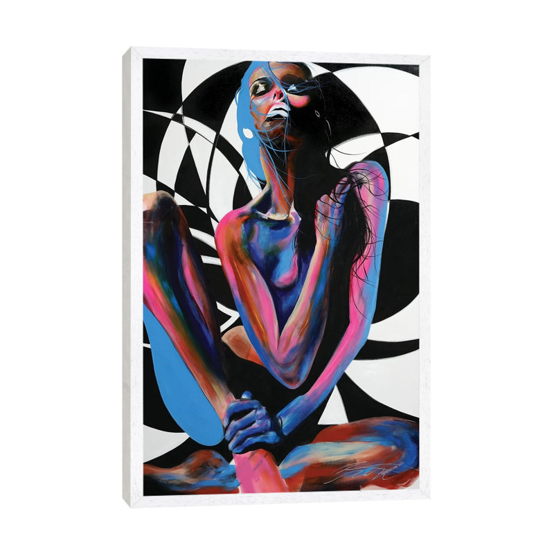 Pose by Chance Watt - Painting on Canvas, 101.6cm H x 20.32cm W x 3.81cm D, White Framed Canvas