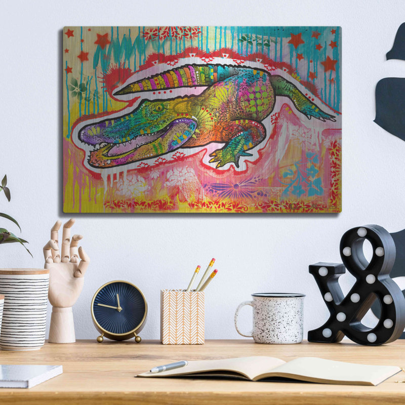 «Alligator 2» par Dean Russo, impression sur métal sans cadre, H 12 po x l 16 po x P 0,13 po