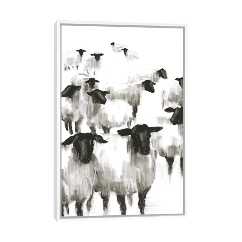 Print, H 40 po x l 26 po x P 1,5 po, Toile blanche encadrée, Pas de tapis