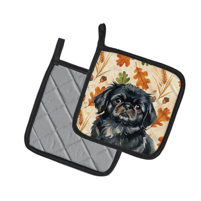 Paire de porte-casseroles Pekingese Heirloom Fall