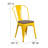 Kewaunee Metal Stackable Chair with Wood Seat-1921678913