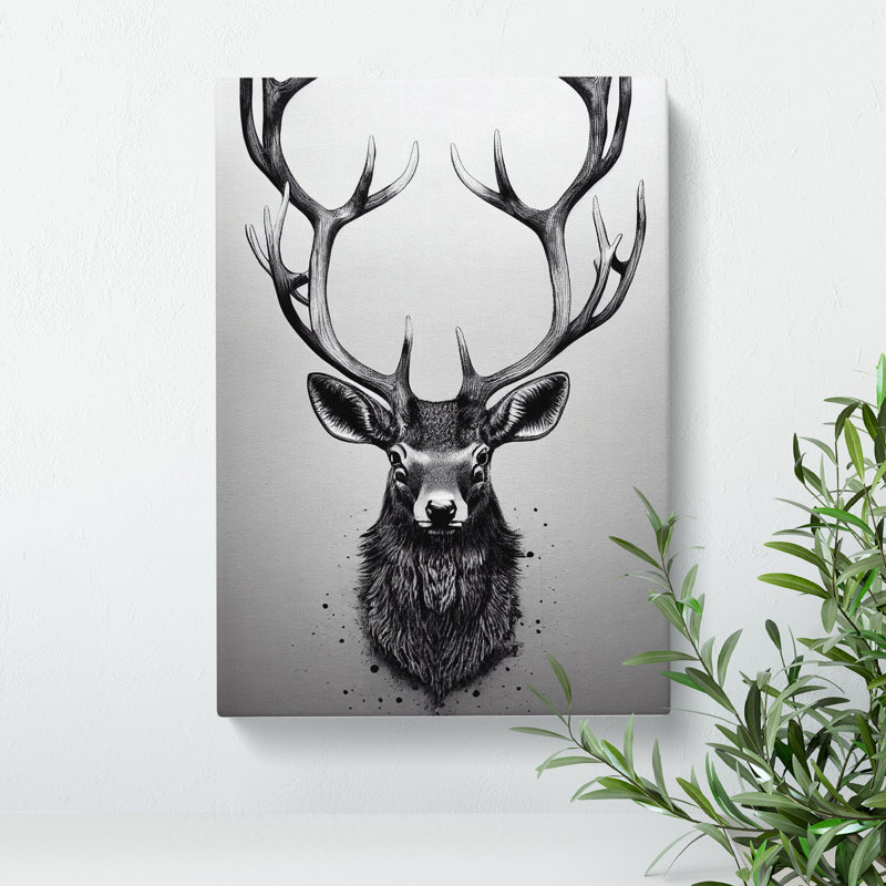 Urban Stag - Wrapped Canvas, 50cm H x 35cm W x 3cm D