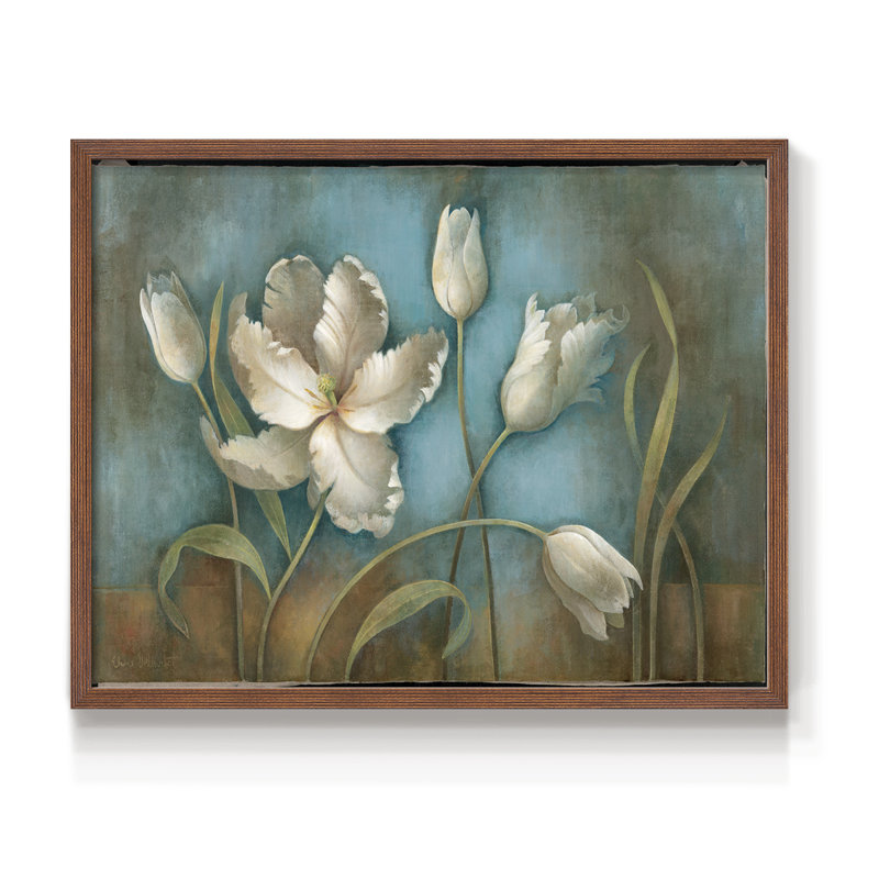 Tulipe, mélodie, reproduction encadrée, Noyer, H 22 po x l 28 po
