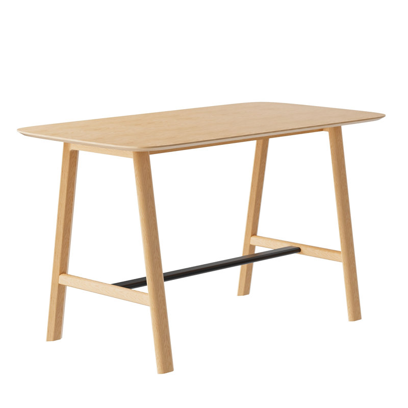Table haute classique en bois, 41 po H x 70 po L x 37 po l