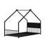 Lit simple avec lumières et fabrication en métal - sans sommier (métal noir,-102837238