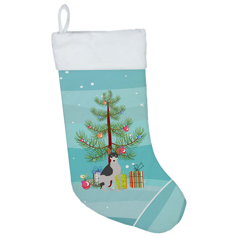 Chaussette de noël joyeux de noël, Fox terrier miniature #2