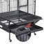 160cm Iron Play Top Floor Bird Cage with Wheels