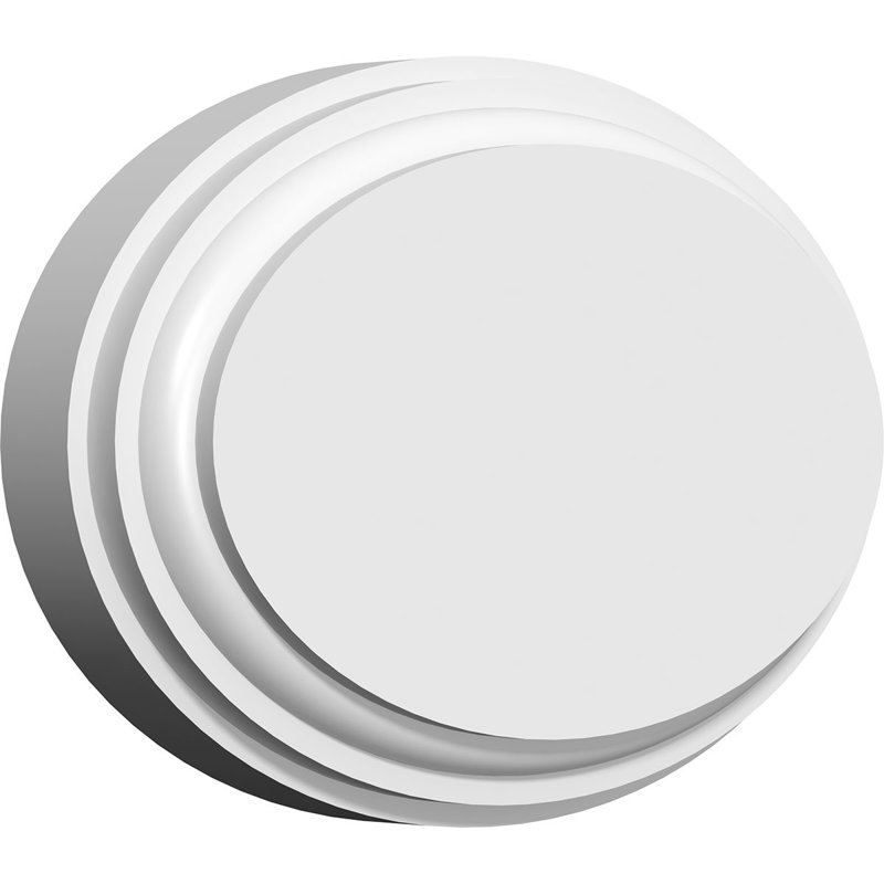 Standard Dalton Rosette with Beveled Edge, 2"H x 3"W x 0.5"D