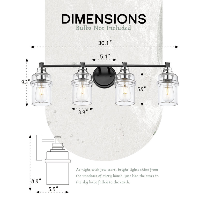 4 - Light Dimmable Vanity Light