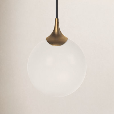 Nedra Single Light Glass Steel Pendant