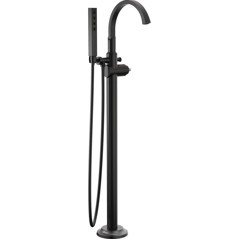 Robinet de baignoire sur pied avec douche à main, robinet de baignoire, robinet de baignoire à fixation au sol Tetra