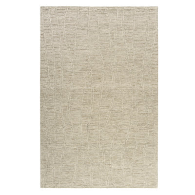 Tapis d'intérieur décontracté en laine naturelle fait à la main