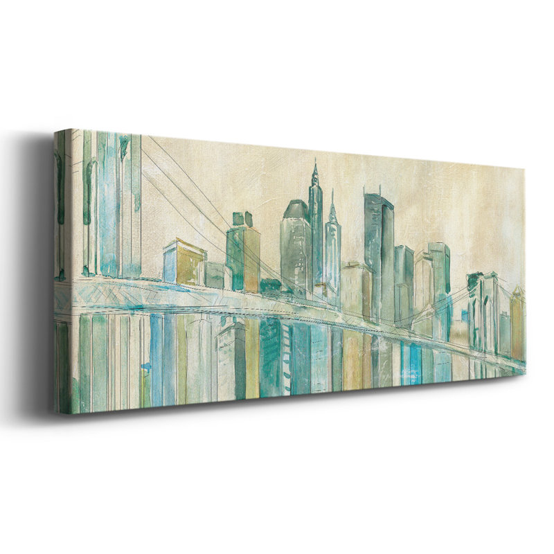 New York City sur impression sur toile, H 24 po x l 60 po x P 1,5 po