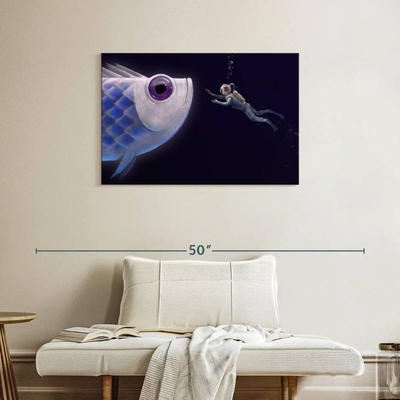 Kelan Deep Sea Fish Encounter, 24" H x 36" W