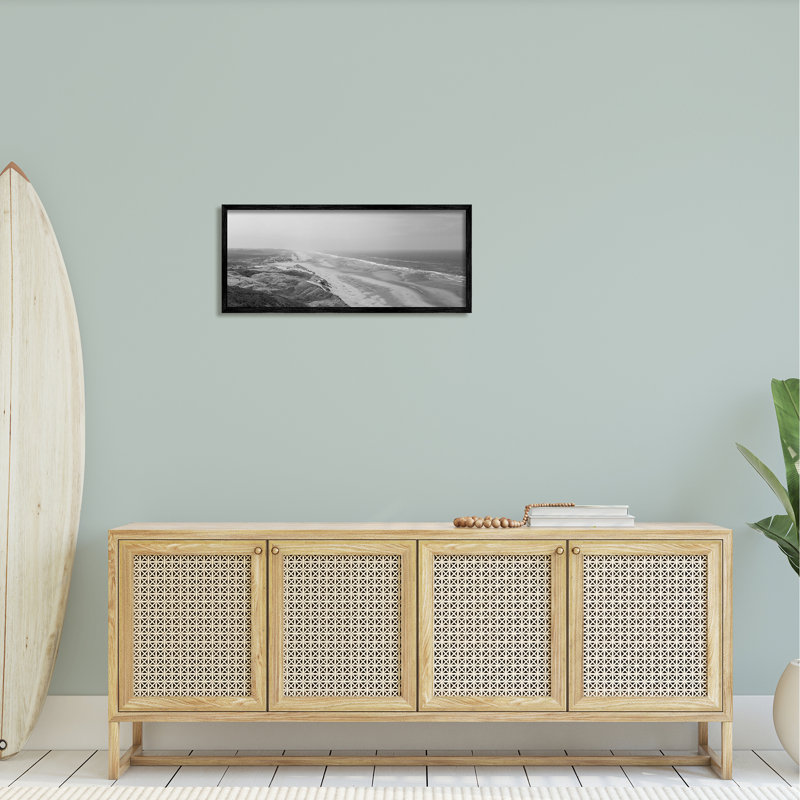 «Rocky Ocean Coast Waves» par Aaron Matheson - photographie de cadre flottant sur toile, H 13 po x l 30 po x P 1,5 po