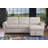 Ugo 97"W Beige Chenille Reversible Sleeper Sectional Sofa Chaise With USB Charger, Phone/Magazine Pockets-1802296898