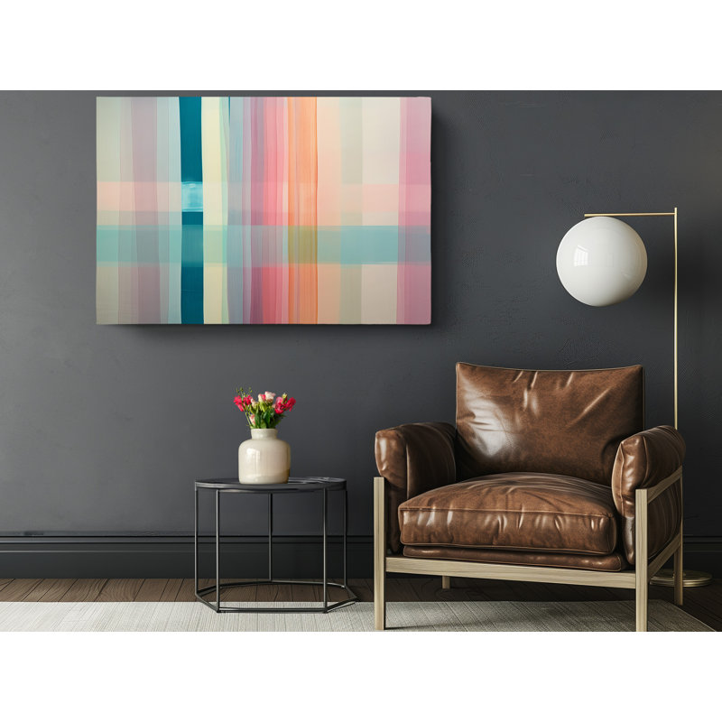 Impression sur toile de formes abstraites colorées, décoration murale moderne pour la maison et le bureau, H 16 po x l 24 po
