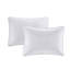 Ensemble de literie blanc luxueux, tissu en polyester, style transitionnel, idéal pour la maison
