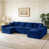 Velours côtelé bleu sélectionné