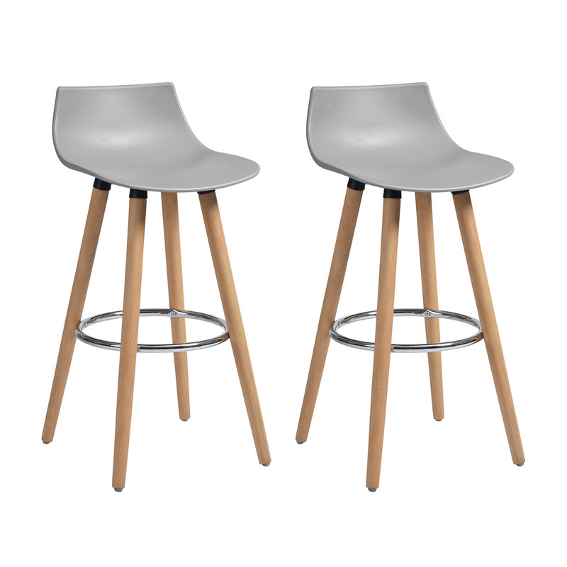 Amethyst Counter Stool with Solid Wood Frame